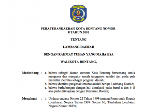 Perda No. 8 Tahun 2001 Tentang Lambang Daerah | KotaBontang